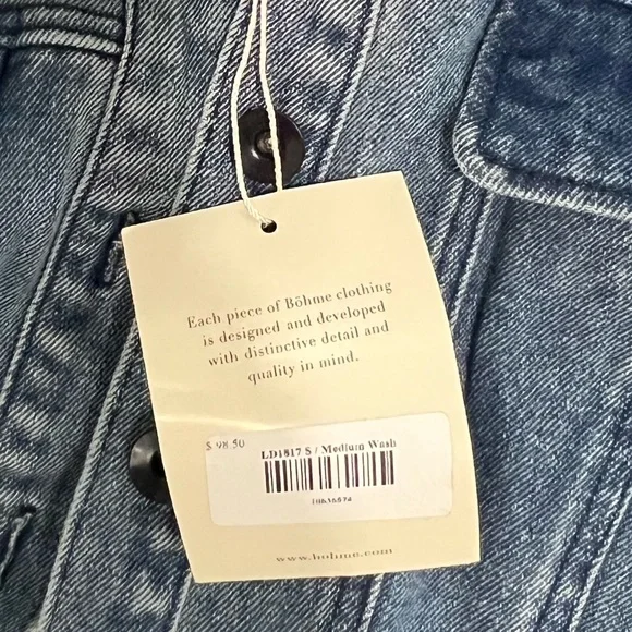 Walter Denim Midi Dress button down - Picture 7 of 8